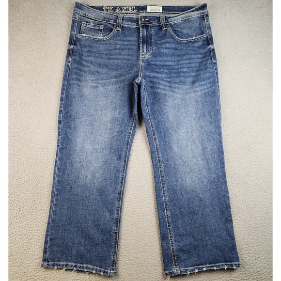 TK Axel Jeans Men's 40x30 Slim Boot Stretch Blue Denim Pants Medium Wash - Picture 2 of 16